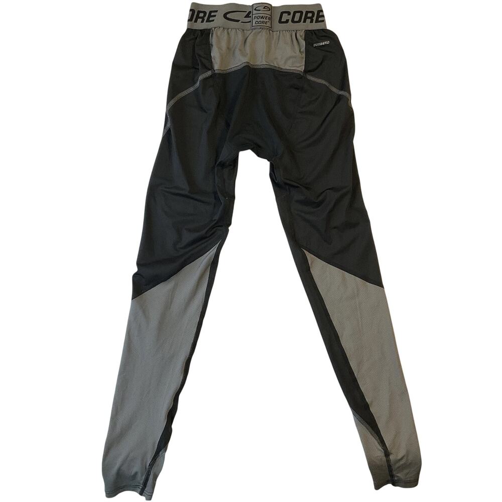 Champion Men Activewear Pants S Black Colorblock Legging Duodry Logo 28” Inseam
